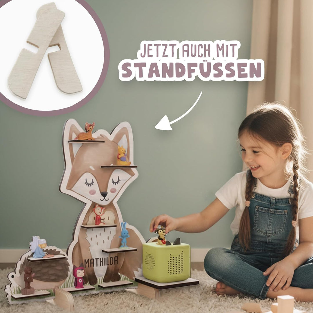 hellomini Personalisiertes Toniebox Regal für Toniebox 1 & Toniebox 2 - Tonie Regal Kinder mit Wunsc