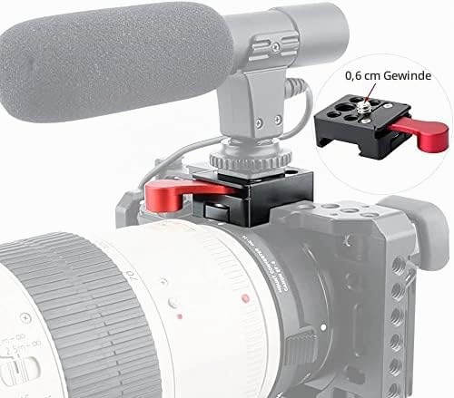 NATO Clamp,NICEYRIG NATO Lock Klemme mit Quick Release Sicherheitsschiene 7cm für LED Video Licht, M