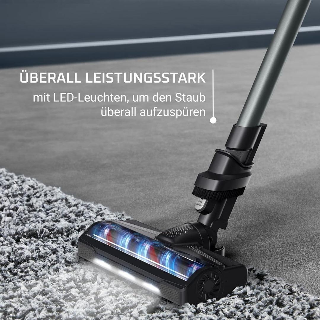 Rowenta X-PERT 7.60, Akkustaubsauger, 140 W Saugleistung, langlebiger Akku, Hochleistungs-LED-Bodend