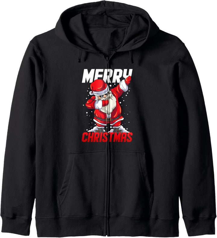 Dabbing Weihnachtsmann Pajama Party Geschenk Weihnachten Kapuzenjacke