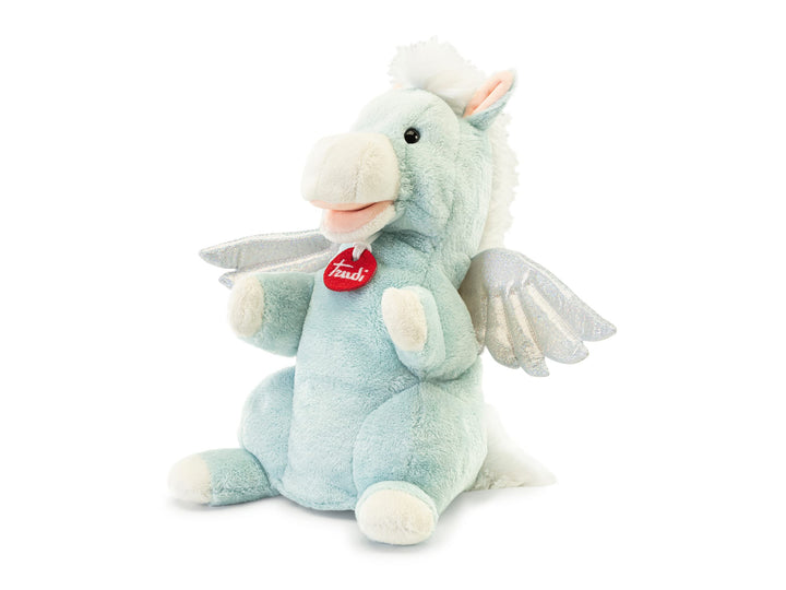 Trudi Puppets 29307 Plüsch Handpuppe Pegasus 18 x 27 x 19 cm (S), Stofftier aus hochwertigen Materia