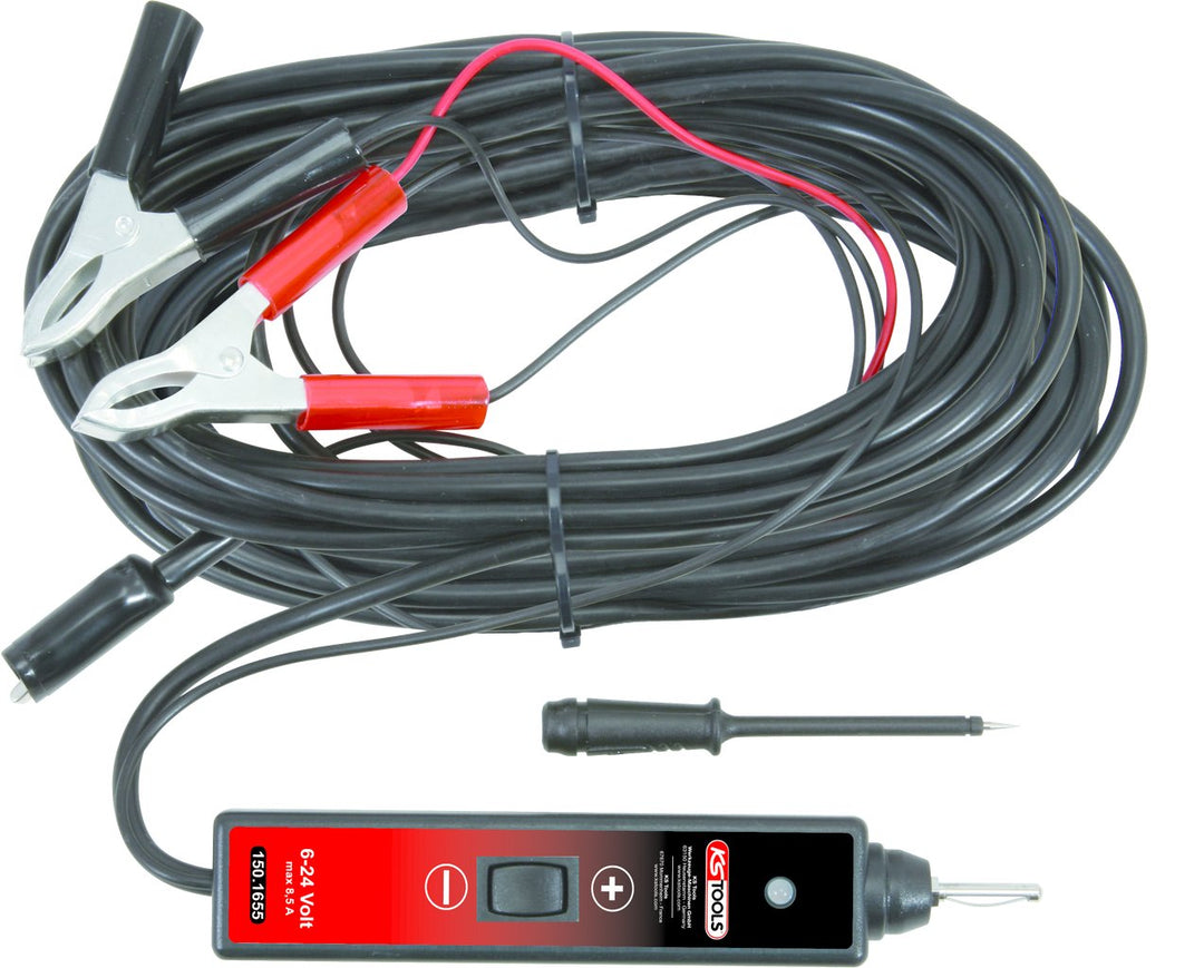 KS Tools 150.1655 Funktionsprüflampe 6-24V DC mit 25 Meter Kabel