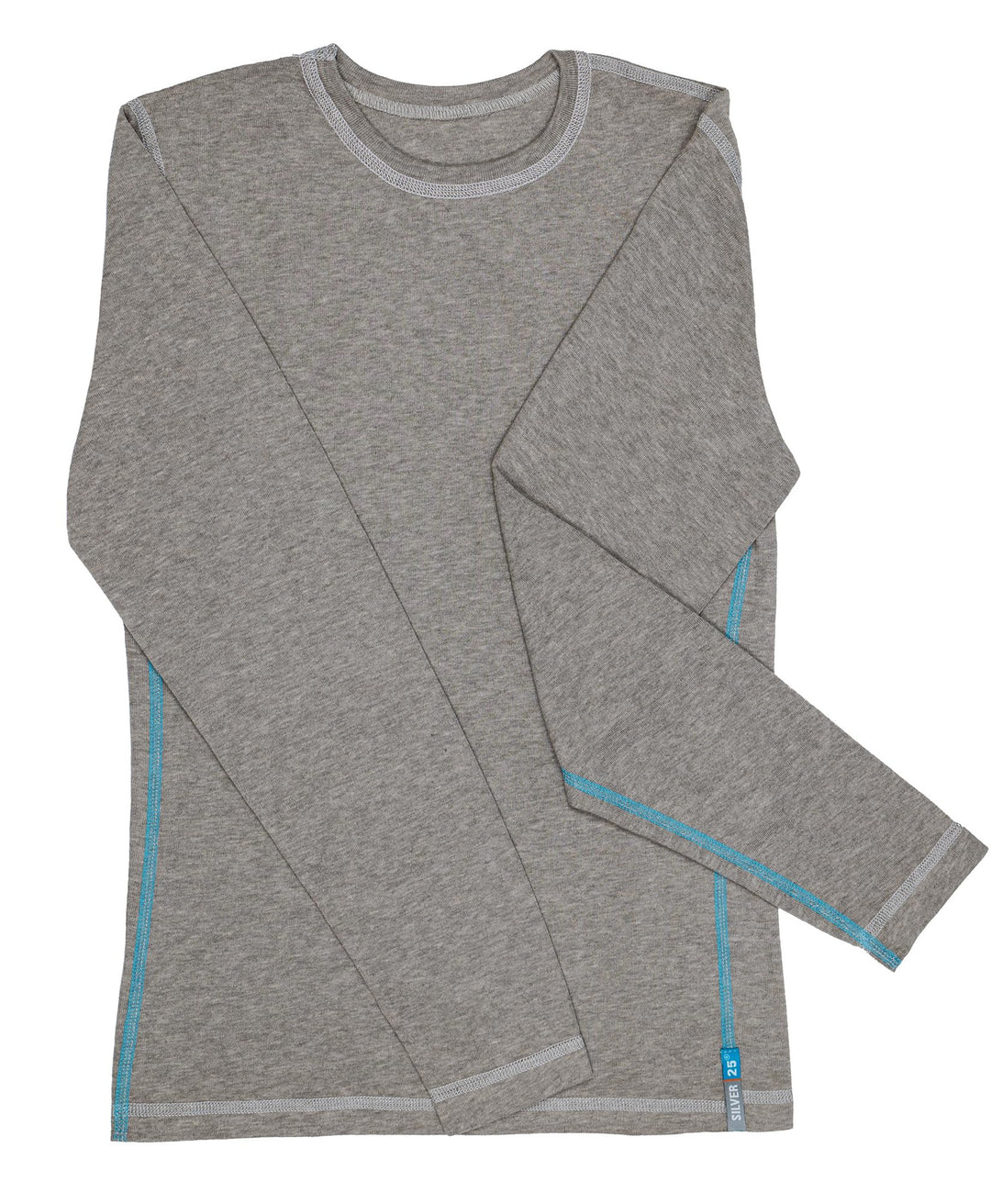 Silver25 - Langarmshirt für Jungen mit Neurodermitis - grau 98-104 Grau, 98-104 Grau