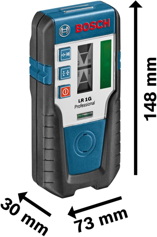 Bosch Professional Laser-Empfänger LR 1 G (grüner Strahl, 1x 9-V-Batterie, Reichweite: 0–200 m)