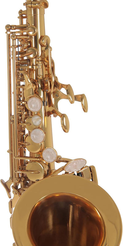 Roy Benson Bb Sopran Saxophon MODEL SG-302 gebogen lack., inkl. Etui, SG-302