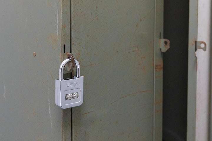 ABUS Zahlenschloss 160/50 - Vorhängeschloss in hochglanz-verchromter Optik - mit individuell einstel