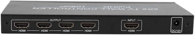 Dpofirs 12V Videowand 2X2 Splicer LED Videowandcontroller, 1x HDMI 4X HDMI Hochleistungs HD Videopro