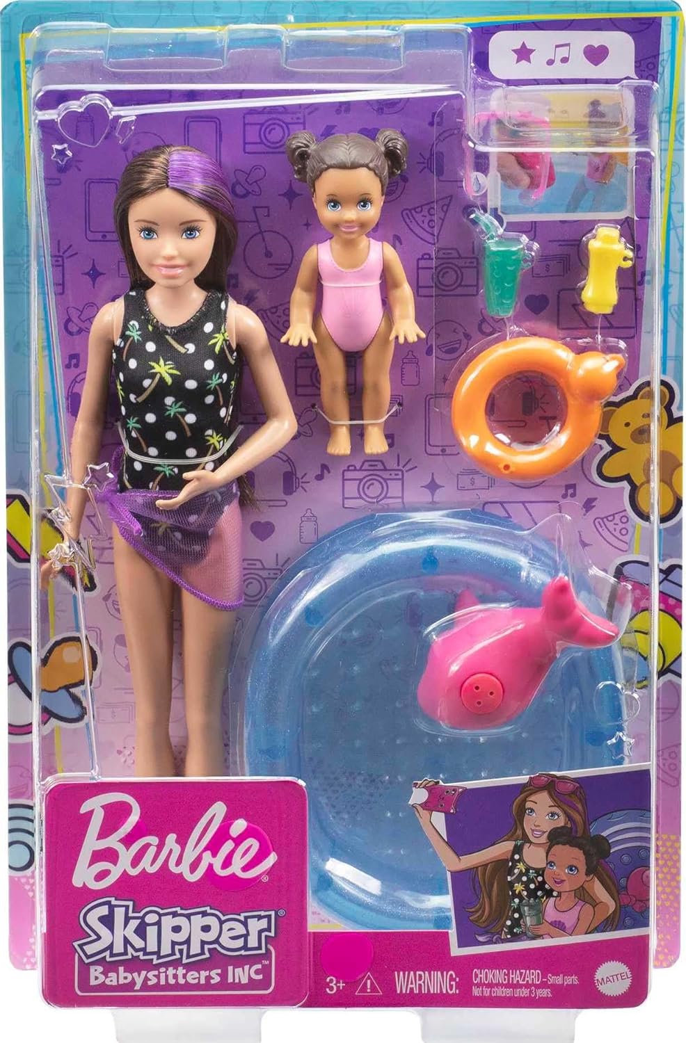 Barbie Skipper Babysitters Inc. Dolls & Playset with Babysitting Skipper Doll, Toddler Small Doll wi