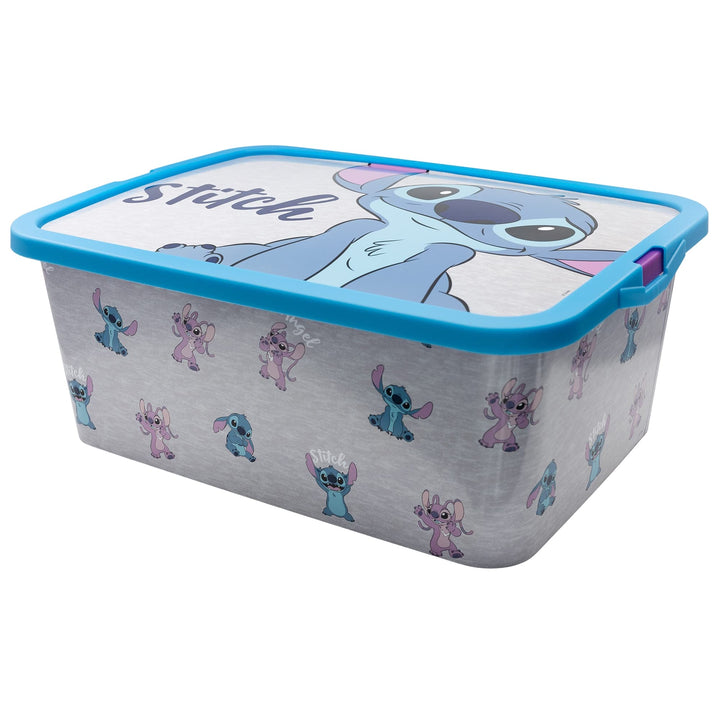 Stitch and Angel Aufbewahrungsbox mit Klickverschluss 13 Liter, Farbig