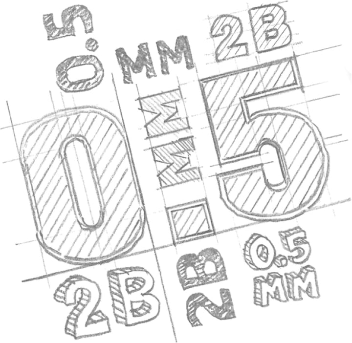 STAEDTLER 250 05-2B Mars Micro Feinminen, Minendurchmesser 0.5 mm, 2B, 12 Stück, graphitgrau