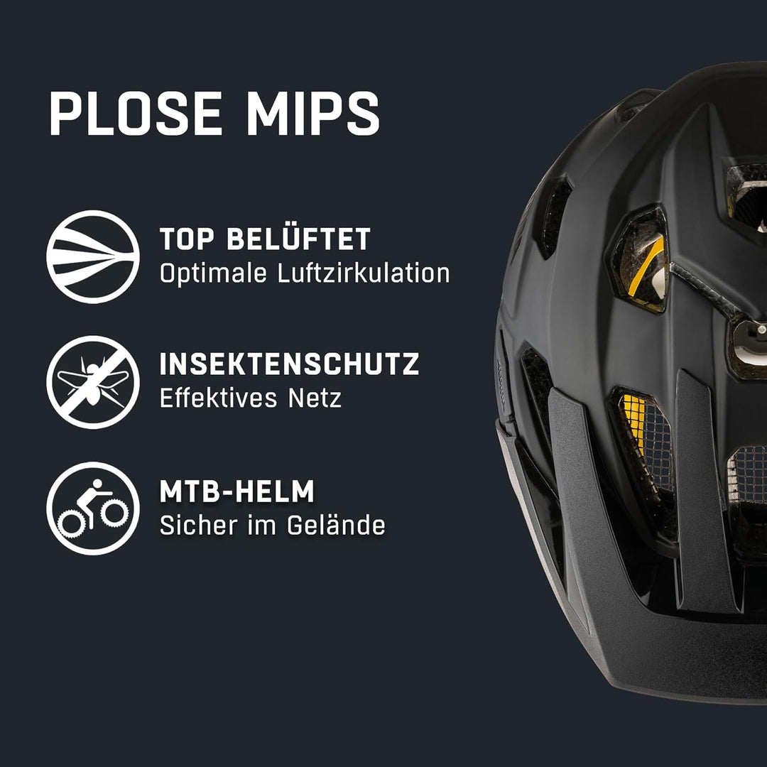 ALPINA PLOSE MIPS - Sicherer und Komfortabler MIPS Enduro & MTB Fahrradhelm Mit Antibakteriellen Pol