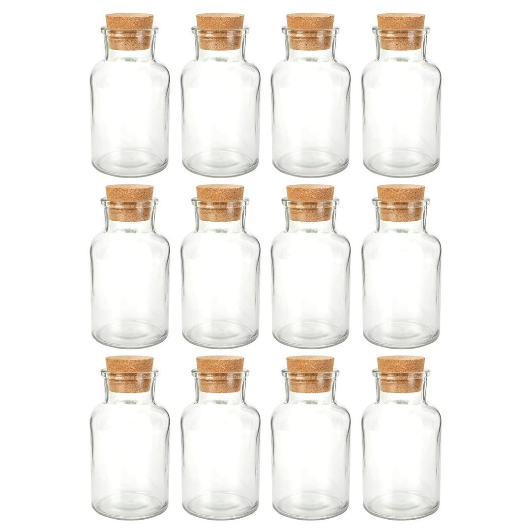 Schramm® Gewürzgläser 150 ml rund 10,3 x 5,8 cm wählbar 6, 12 oder 24 Stück mit Kork Verschluss inkl