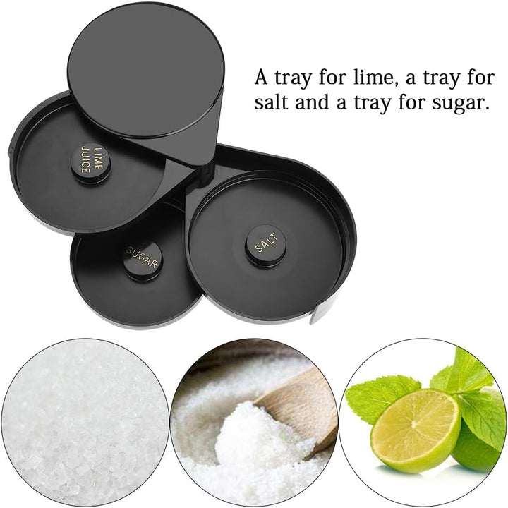 Margarita Salz Rimmer Riegel Qualitätsrimmer, Riegel 3-stufiger Zuckersalzrand Limettenglas für Cock