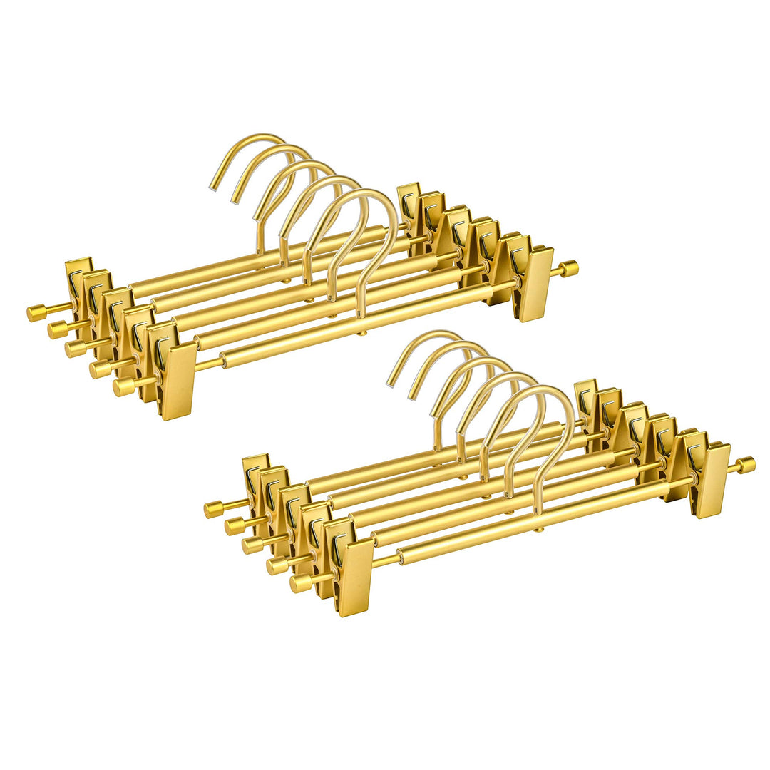 Amber Home 20 Stück 31cm Matt Gold Eisen Kleiderbügel, Leichte Aluminum Metall Hosenbügel Aufhänger