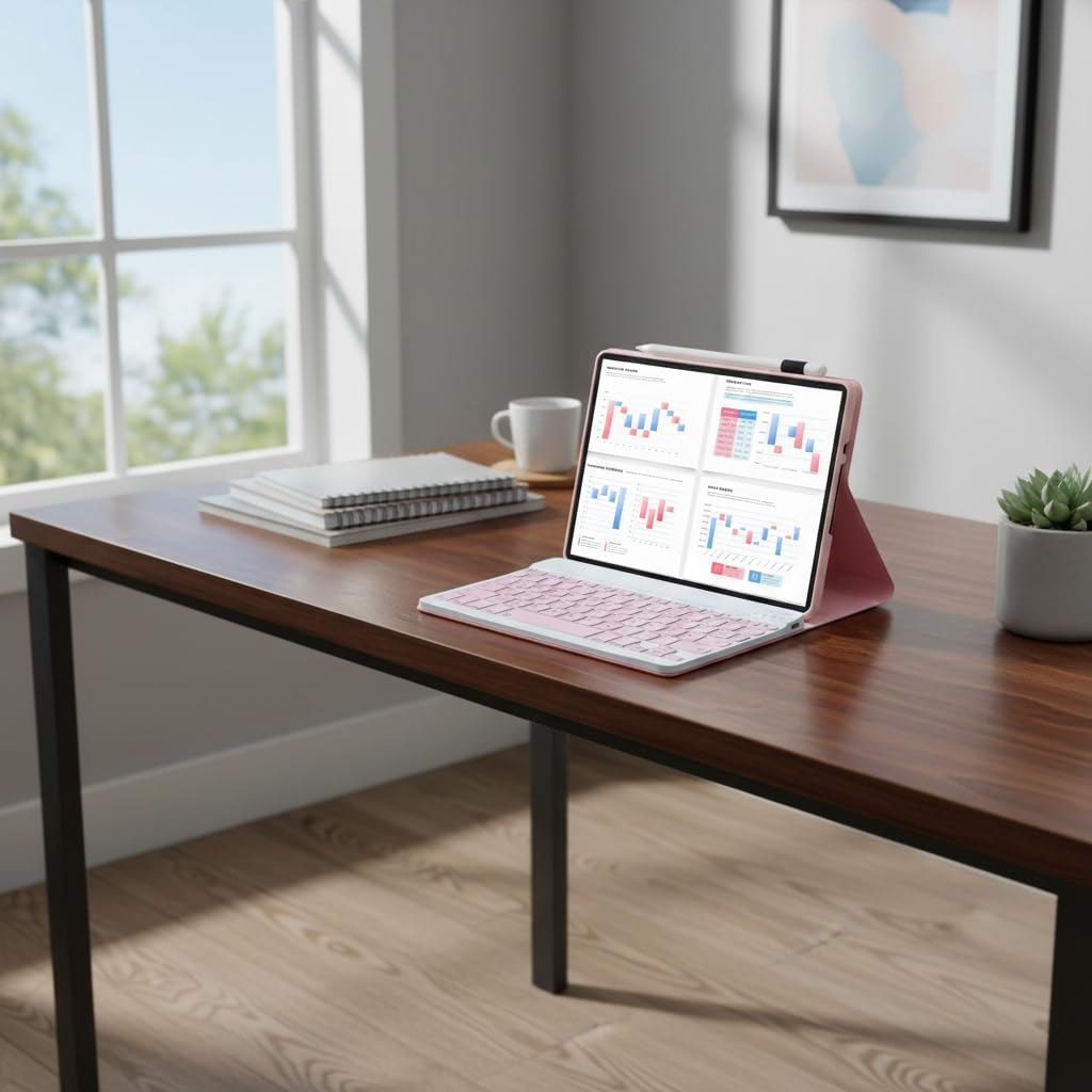 leleyo Tastatur Hülle für Lenovo Tab M11/K11/Idea Tab 11" Hülle mit Tastatur Magnetische Abnehmbare