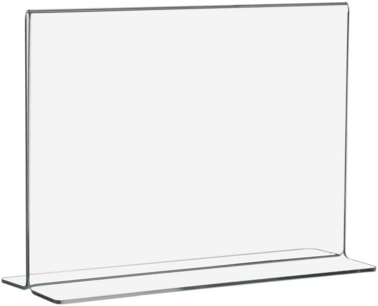 10 Stück DIN A5 T-Ständer/Werbeaufsteller/T-Aufsteller im Querformat aus Acrylglas - Zeigis®