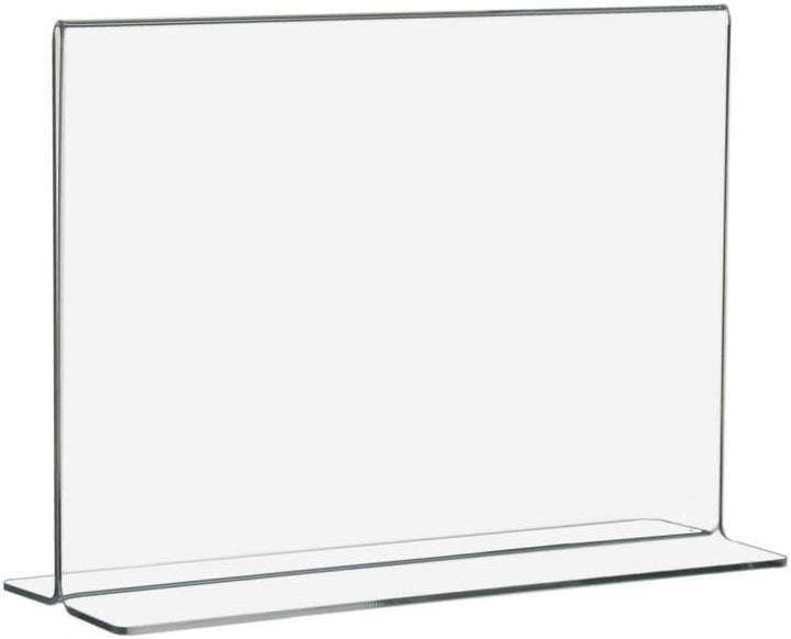 10 Stück DIN A5 T-Ständer/Werbeaufsteller/T-Aufsteller im Querformat aus Acrylglas - Zeigis®