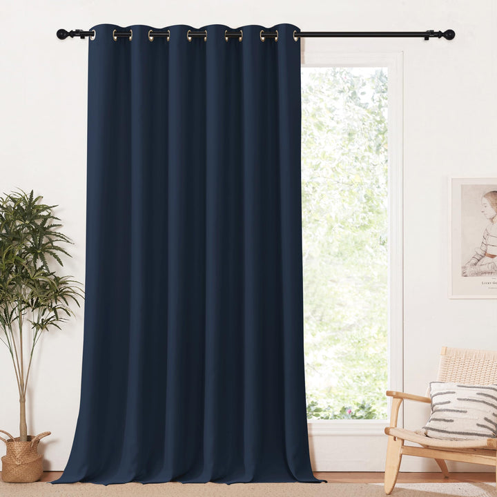 PONY DANCE Extra Breite Gardine Blickdicht Ösenvorhang 1er Set H 245 x B 200 cm Gardinen mit Ösen Ve