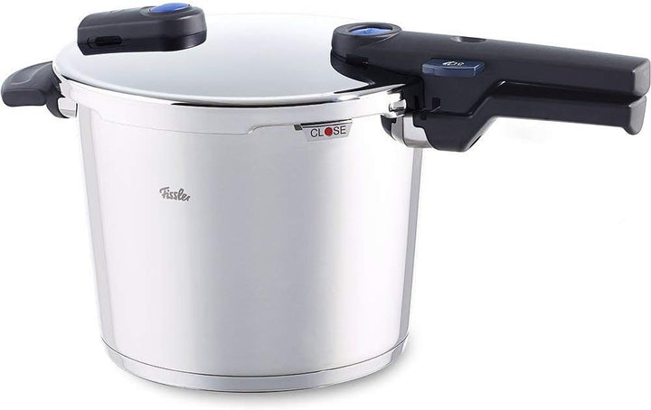 Fissler Vitaquick / Induktions-Schnellkochtopf Edelstahl-Dampfkochtopf, 2 Garstufen, stapelbar, Silb