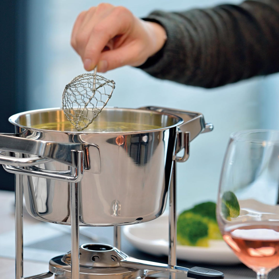 kela Fondue Siebe Set 4 Stück Tamis, Edelstahl Fonduesieb 22,5 cm, Edelstahl 18/10, Hot Pot Zubehör,