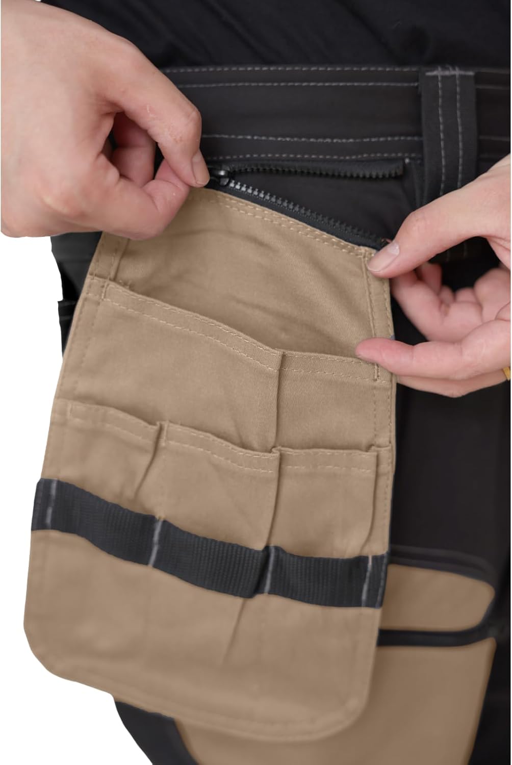 WORK IDEA Arbeitshosen männer, Hose mit multifunktionalen Taschen, Hose mit abnehmbaren Flugtaschen,