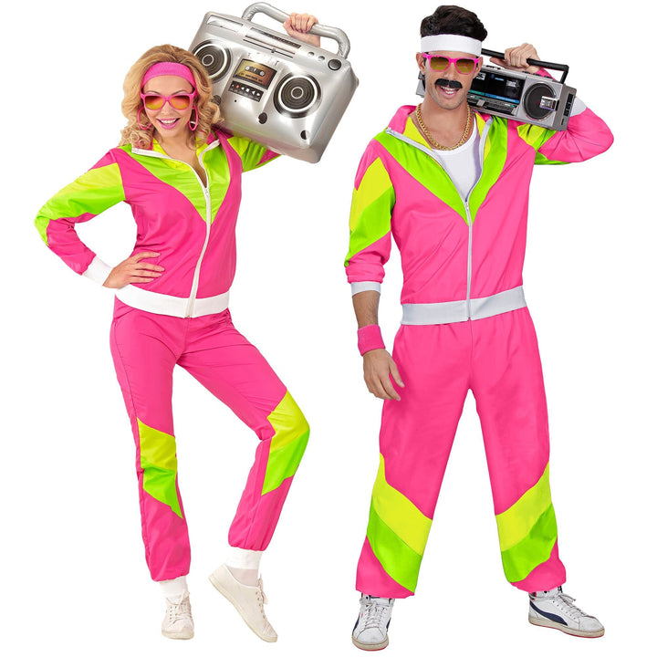 W WIDMANN MILANO Party Fashion - Trainingsanzug, 80er Jahre Outfit, Jogging, Bad Taste, Faschingskos
