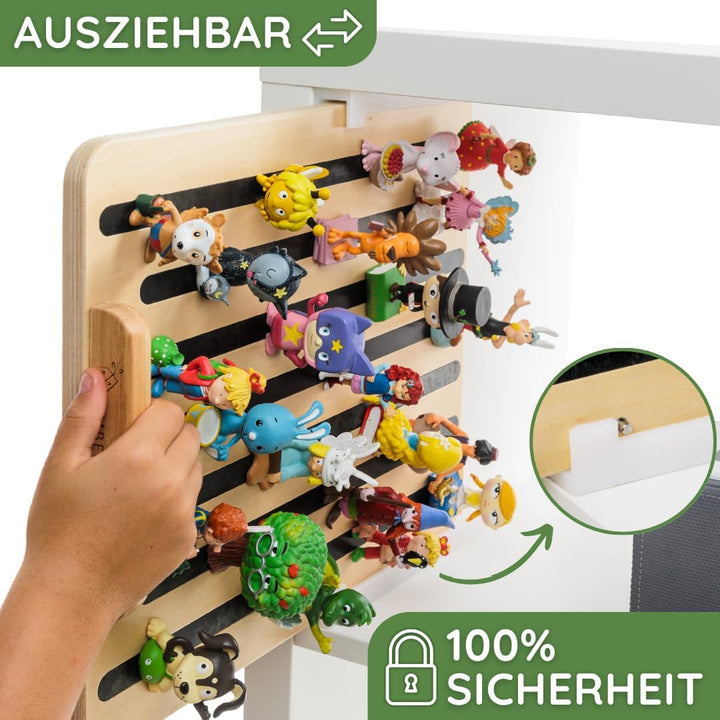 Magnetisches Figuren Regal kompatibel mit IKEA KALLAX | Ausziehbar zur Aufbewahrung passend zu 70+ T