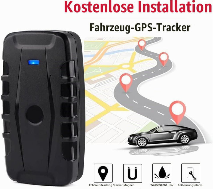 Winnes 4G GPS Tracker 240 Tage Lange Standby-Zeit GPS Tracker Auto mit kostenlose Apps Stark Magneti