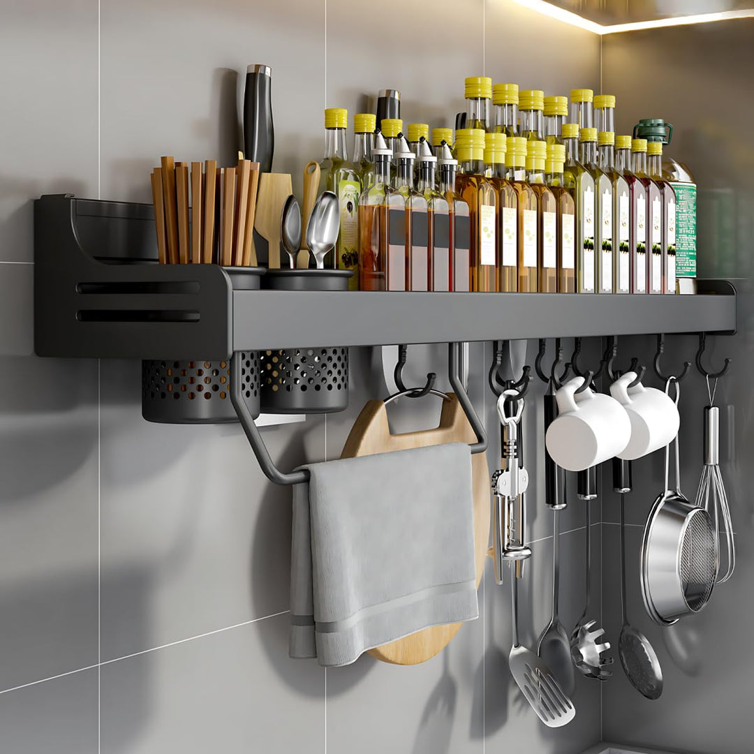 Gewürzregal, Gewürzregal Hängend, GewürzregaleKüchenregal wand ohne Bohren, Gewürz Organizer mit Mes