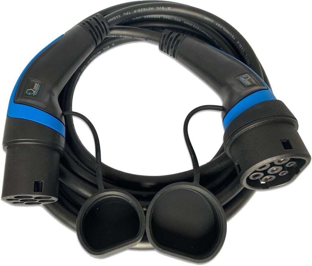 Premium Ladekabel TYP 2 | 32A | 1-3phasig | Kompatibel mit Model S/3/X/Y, i3, ID.3-4-5, E-Tron, Leaf
