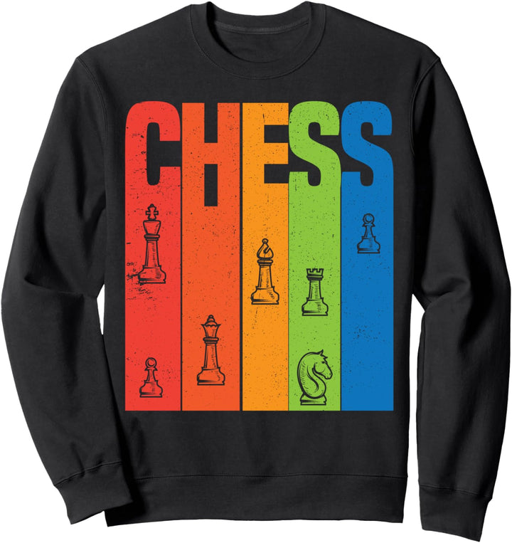 Vintage Chess Pieces Chess Themed Cute Fun Geschenk Sweatshirt