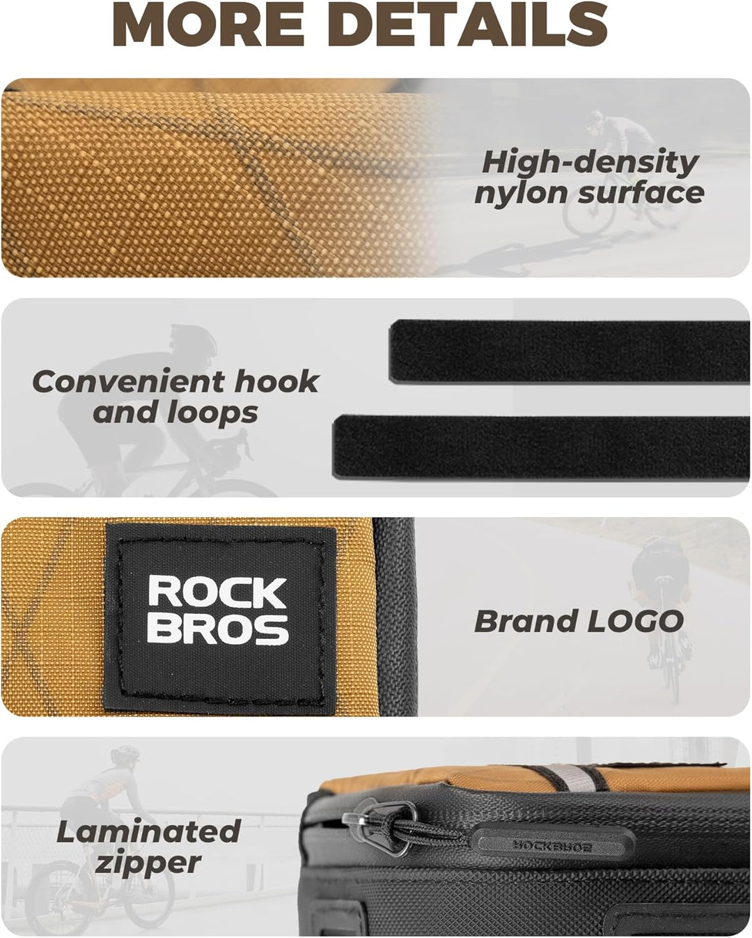 ROCKBROS Rahmentasche für Brompton Faltrad Rahmentasche Fahrrad Dreieckstasche Aufbewahrungstasche f