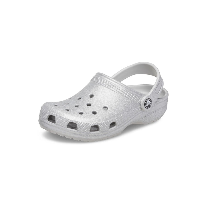 Crocs Jungen Unisex Kinder Classic Glitter K Clogs 24 EU Silber Glitter, 24 EU Silber Glitter