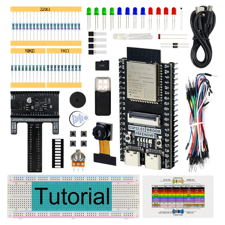 FREENOVE Basic Starter Kit for ESP32-S3-WROOM (Included) (Compatible with Arduino IDE), Onboard Came
