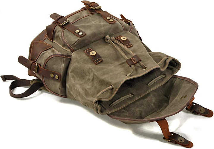 Rucksack Vintage/Canvas Tasche Craftride RG8 für Freizeit 20L grün