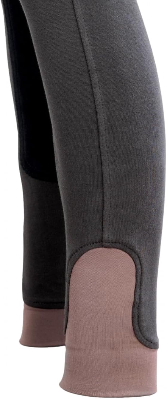 RL24 Damen Reithose Vollbesatz Flex BASICLINE 38 Dunkelgrau/Schwarz, 38 Dunkelgrau/Schwarz