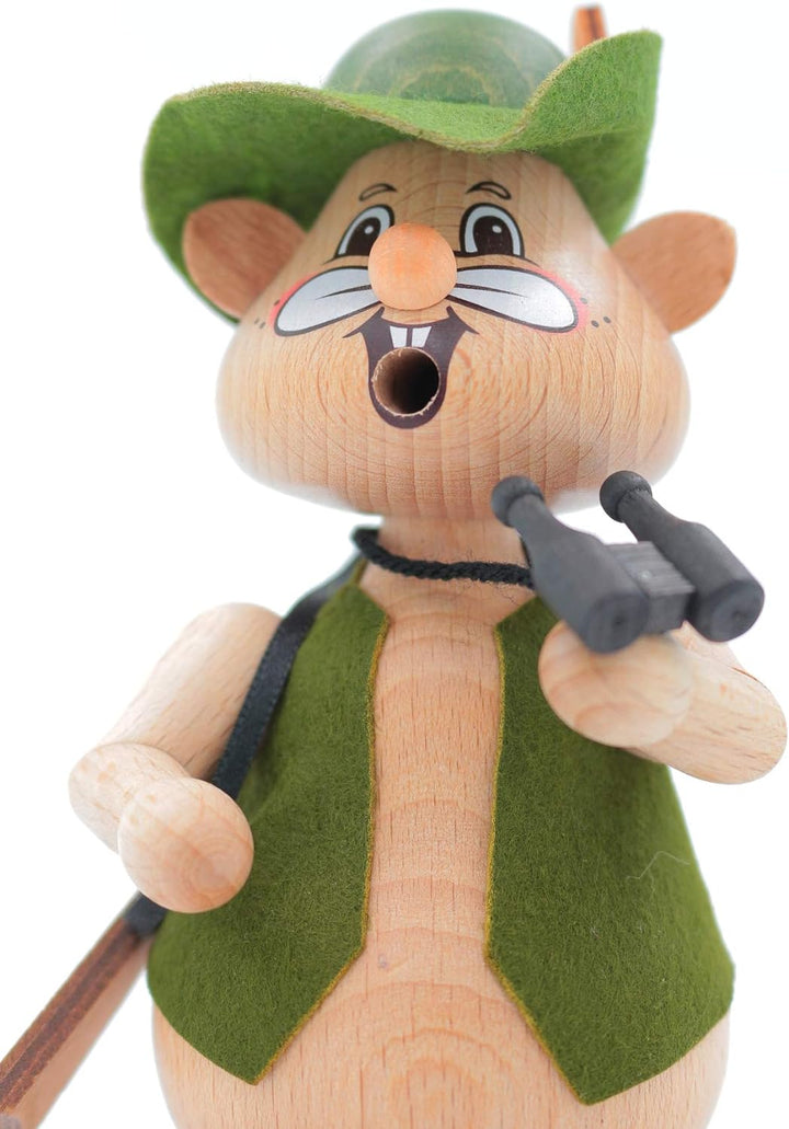 Kuhnert - Hamster Räuchermann Räucherfigur Massivholz gedrechselt 13cm (Jäger), Jäger