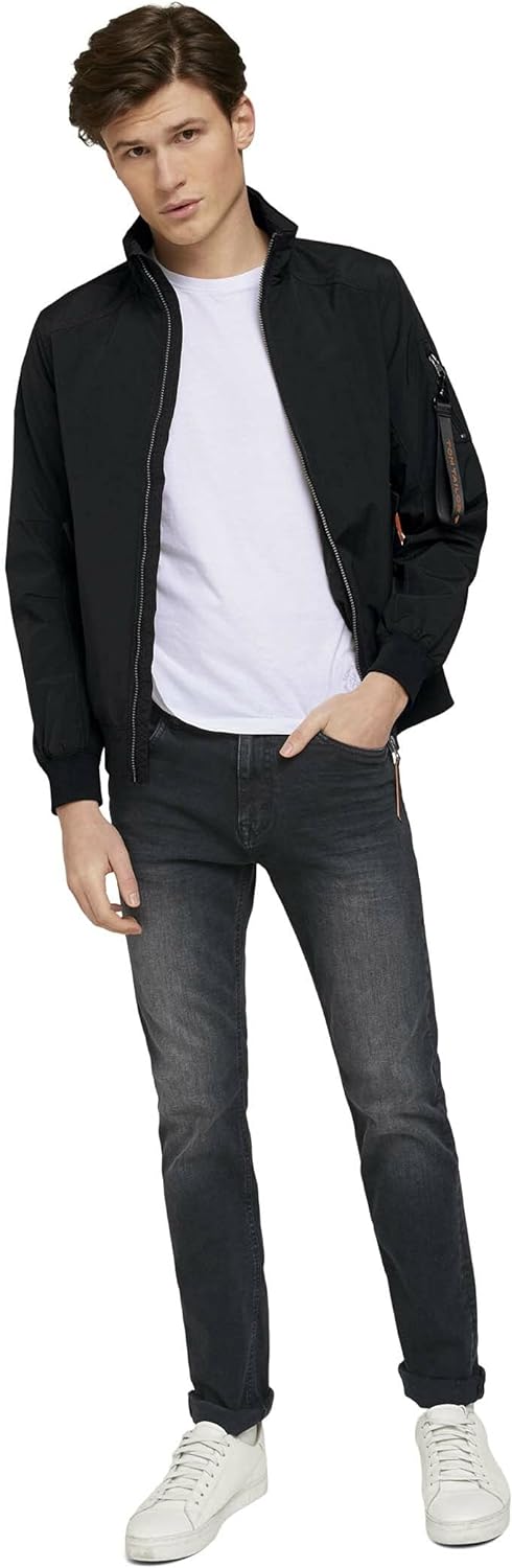TOM TAILOR Herren Jacken Blouson Jacke mit Stehkragen Black,L,29999,2999