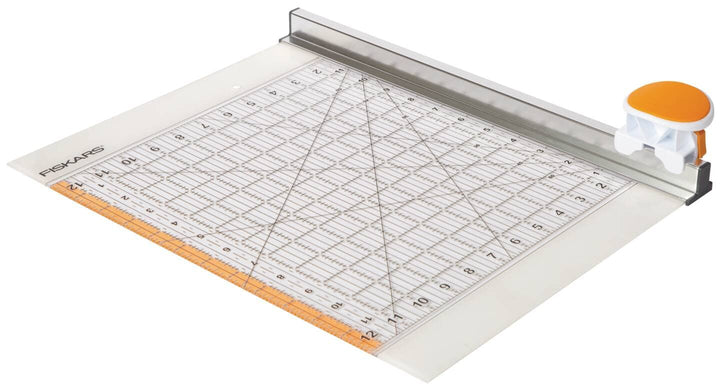 Fiskars Rollmesser Ø 45 mm mit Lineal, 12” x 12”, Orange/Weiss, 1016264 Rollmesser mit Lineal 12” x