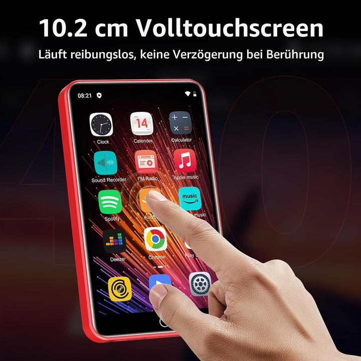 Playercase ZAQE 32GB MP3 Player mit Bluetooth und WiFi, Android 13 MP4 Player mit Spotify, Pandora,