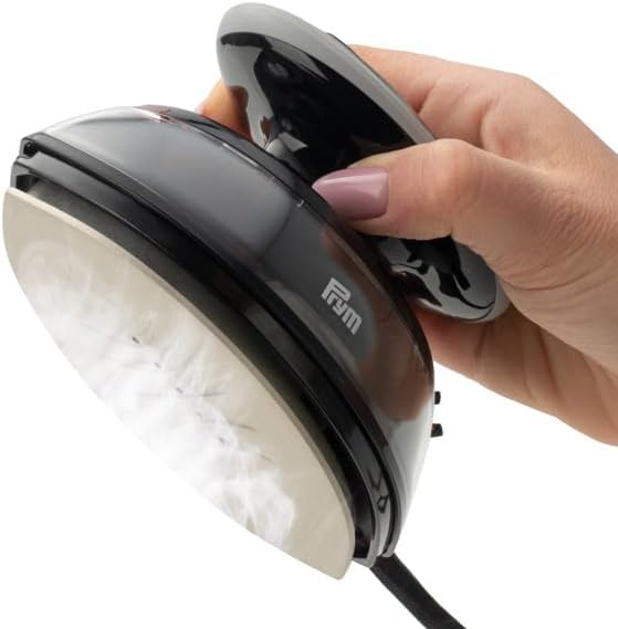 Prym Mini Dampfbügeleisen schwarz mit Silikonablage & Aufbewahrungs-Case im Set | 400W, einstellbare
