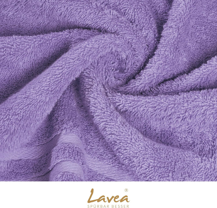 2er Set Saunatuch 80x200cm, Frottierserie Elena, Lavendel 2 x 80 x 200 cm Lavendel, 2 x 80 x 200 cm