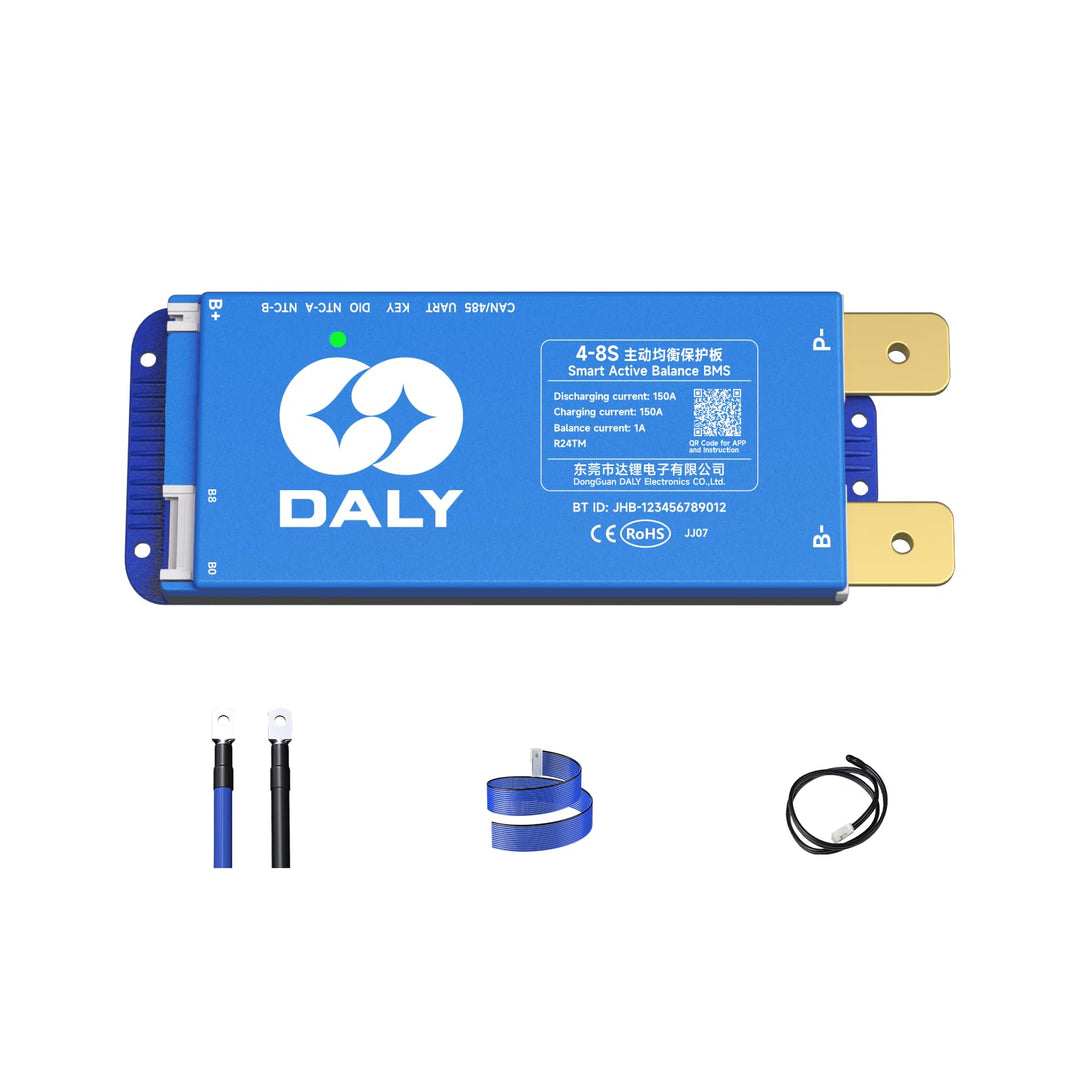 DALY Smart Active Balance BMS 150A 12V-24V 4S-8S Integriertes Bluetooth mit RS485 CAN PCB Batteriesc