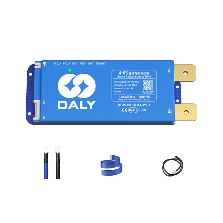 DALY Smart Active Balance BMS 150A 12V-24V 4S-8S Integriertes Bluetooth mit RS485 CAN PCB Batteriesc