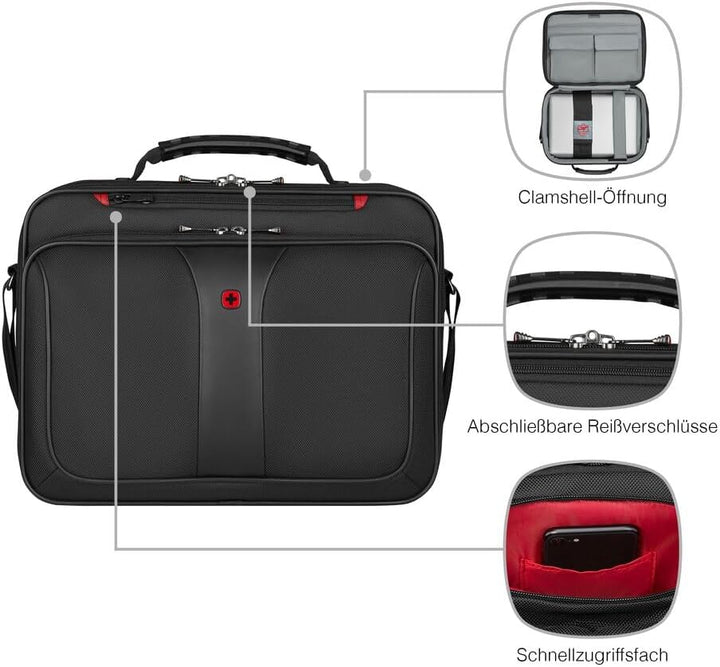 WENGER Legacy 16 Laptop-Tasche zum Umhängen, Notebook bis 16 Zoll, Aktentasche, Organizer, 15 l, Dam