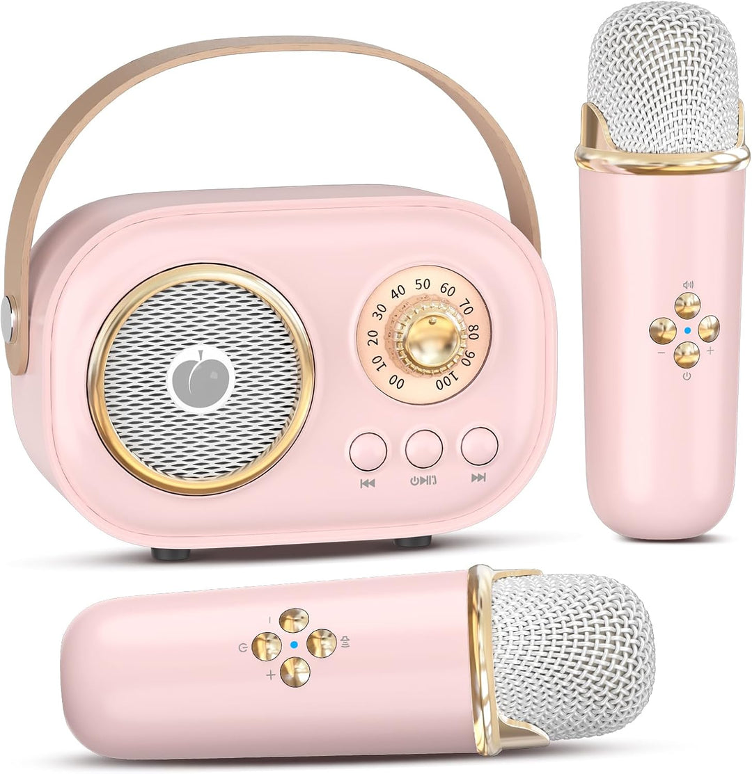 Heetipuk C20 Karaoke Machine for Kids-Pink