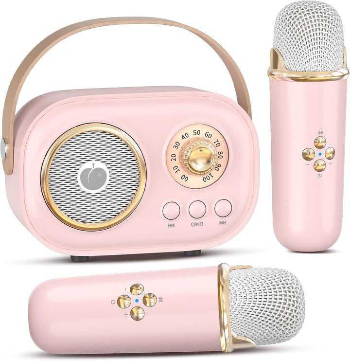 Heetipuk C20 Karaoke Machine for Kids-Pink
