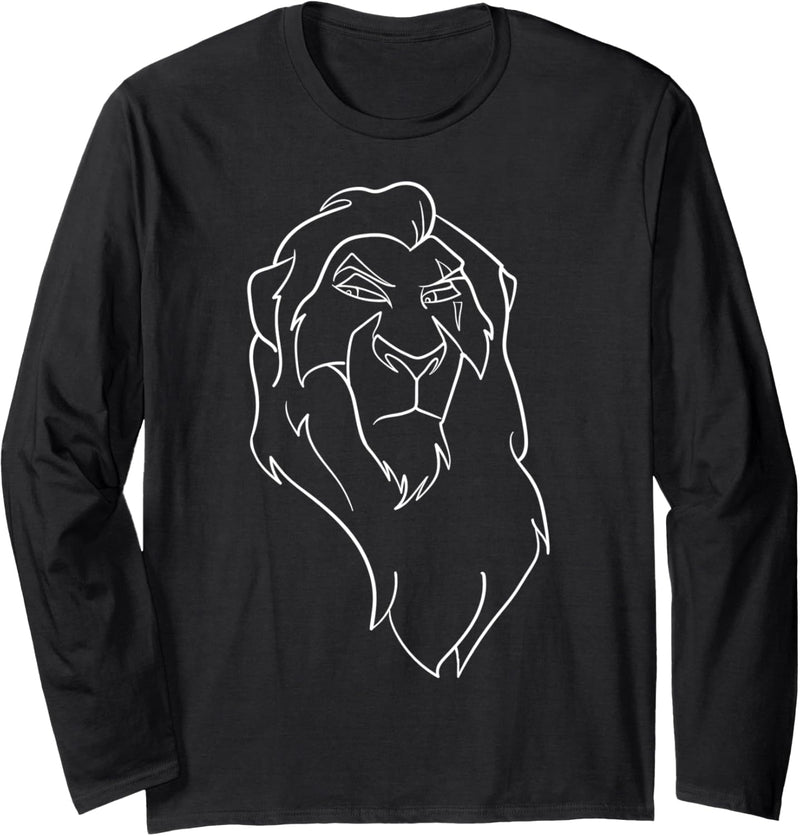 Disney The Lion King Scar Simple Outline Langarmshirt