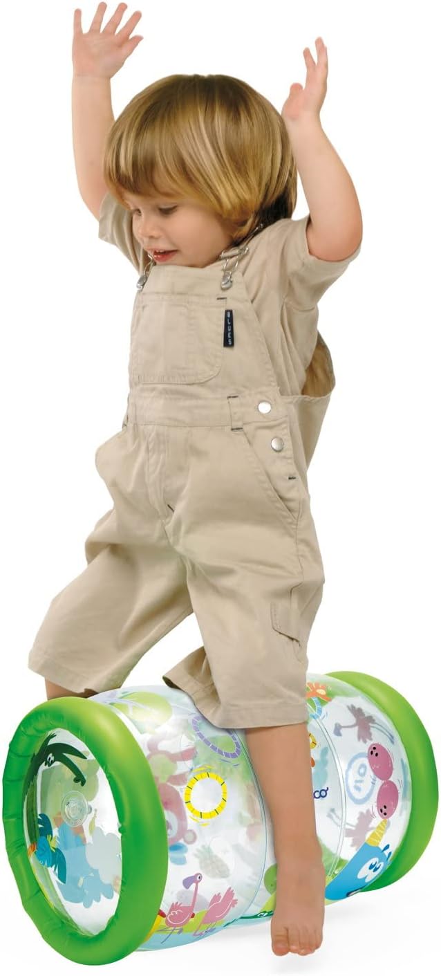 Chicco Jungle Musical Roller, 2-in-1-Spielzeug zur Förderung der Koordination, mit Soundeffekten, Ds