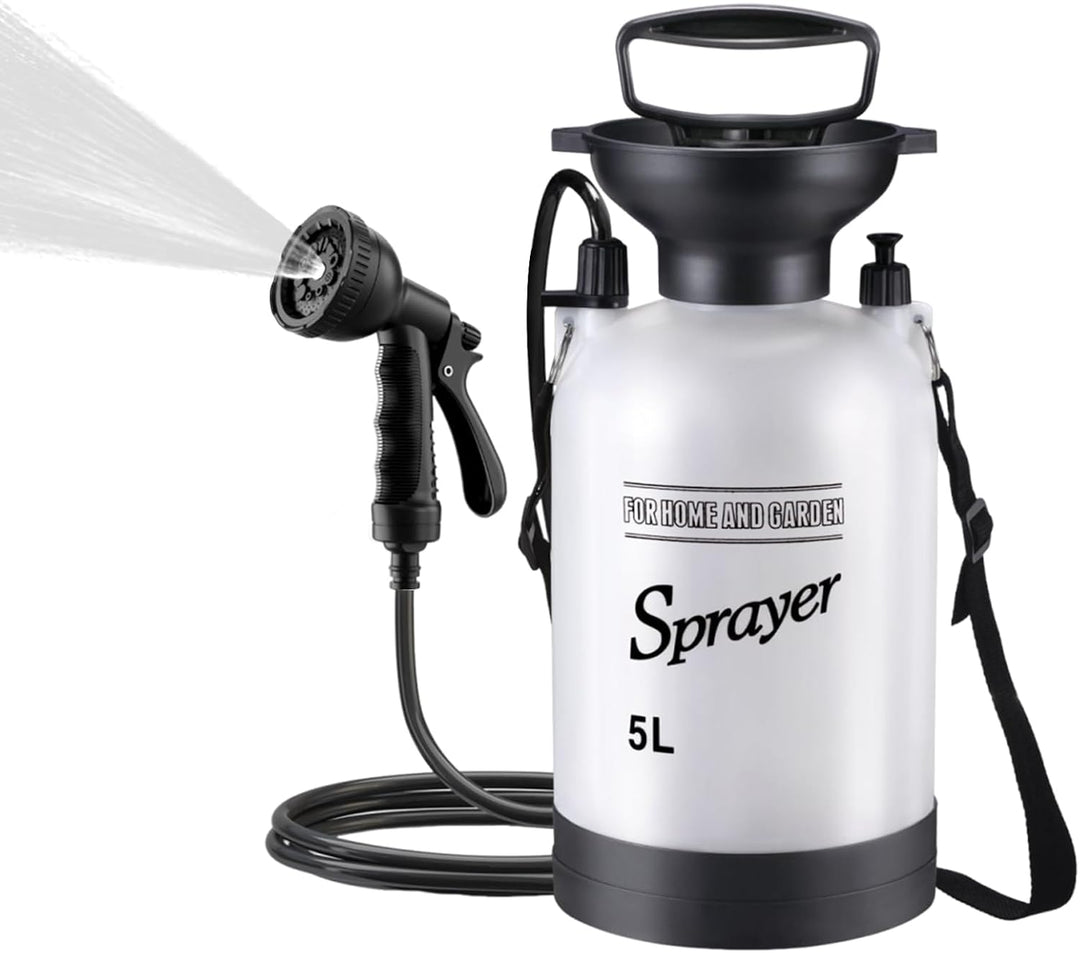 Generisch Camping Dusche Tragbare Campingdusche 5L/8L Manuelle Pumpe Mit Schlauch Für Haustier/Auto
